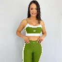 Conjunto Top e legging - Fusion Wave - Verde Frente.webp