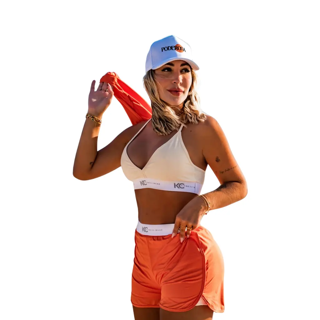 Top e Short Beach Tennis KC-Laranja.webp